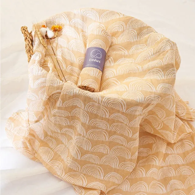 100% Cotton 2 Layers Newborn Baby Swaddle