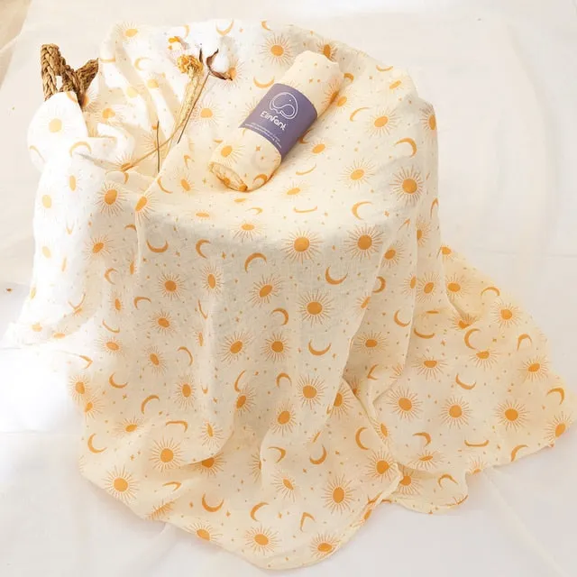 100% Cotton 2 Layers Newborn Baby Swaddle