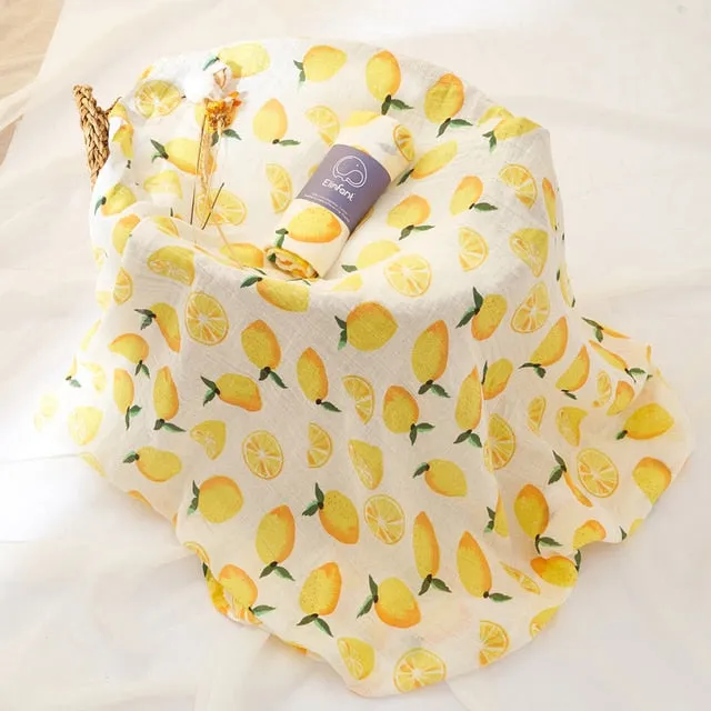 100% Cotton 2 Layers Newborn Baby Swaddle