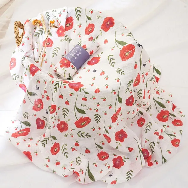 100% Cotton 2 Layers Newborn Baby Swaddle