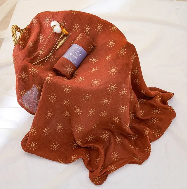 100% Cotton 2 Layers Newborn Baby Swaddle