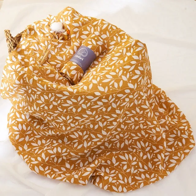 100% Cotton 2 Layers Newborn Baby Swaddle