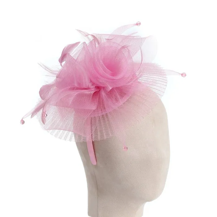 Baby Pink Flower Style Fascinator