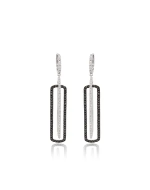 Black and White Diamond Earrings
