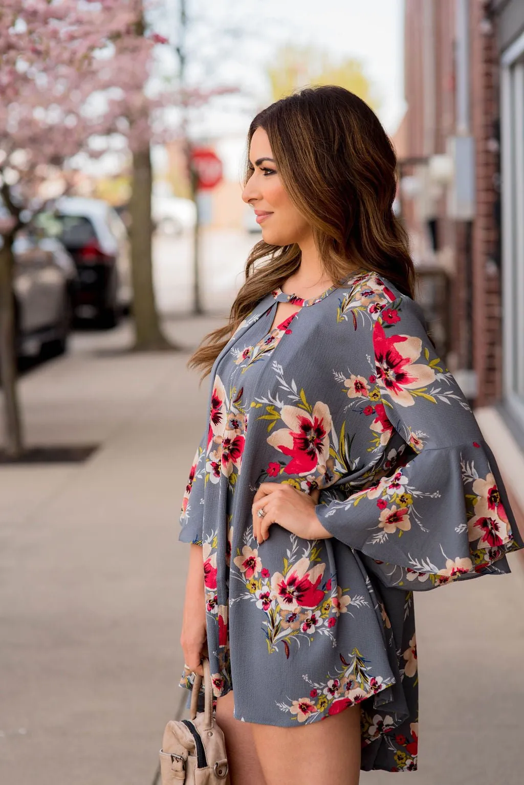 Bloom Where You're Planted Bell Sleeve Dress