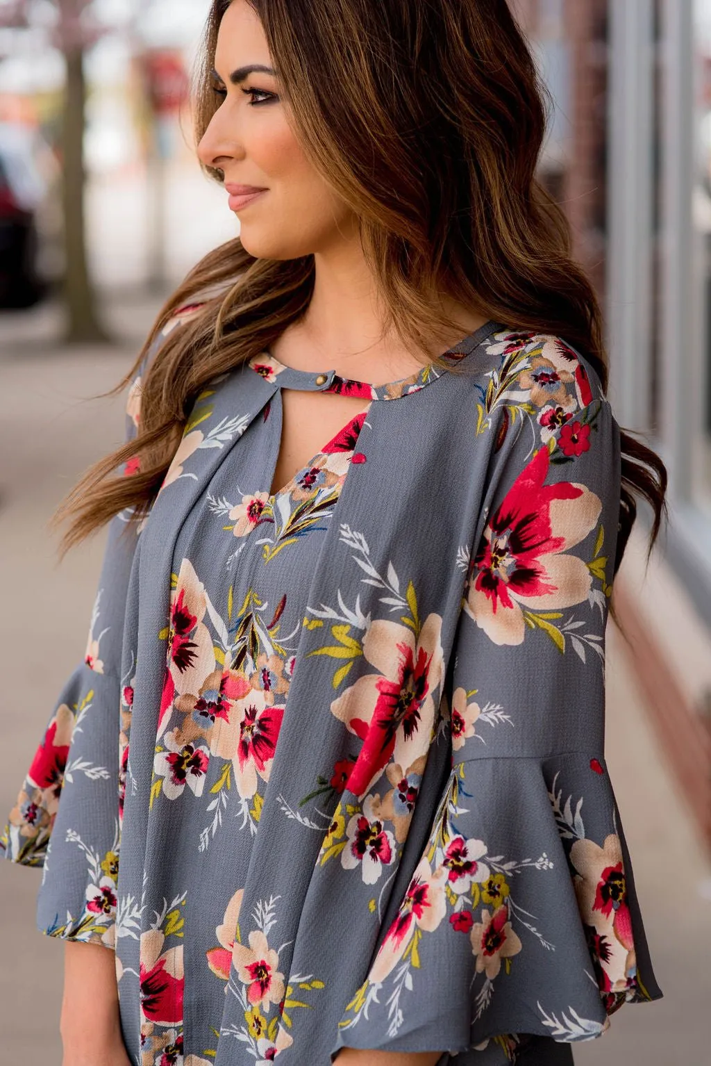 Bloom Where You're Planted Bell Sleeve Dress