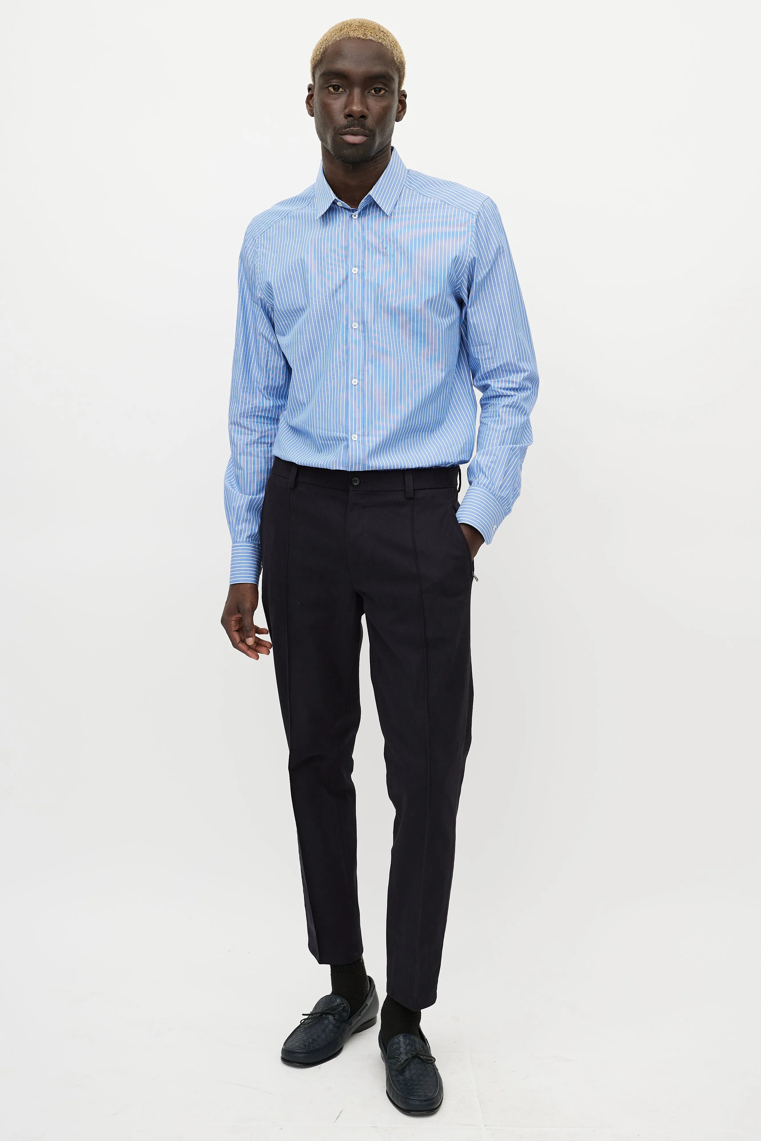 Blue & White Stripe Shirt