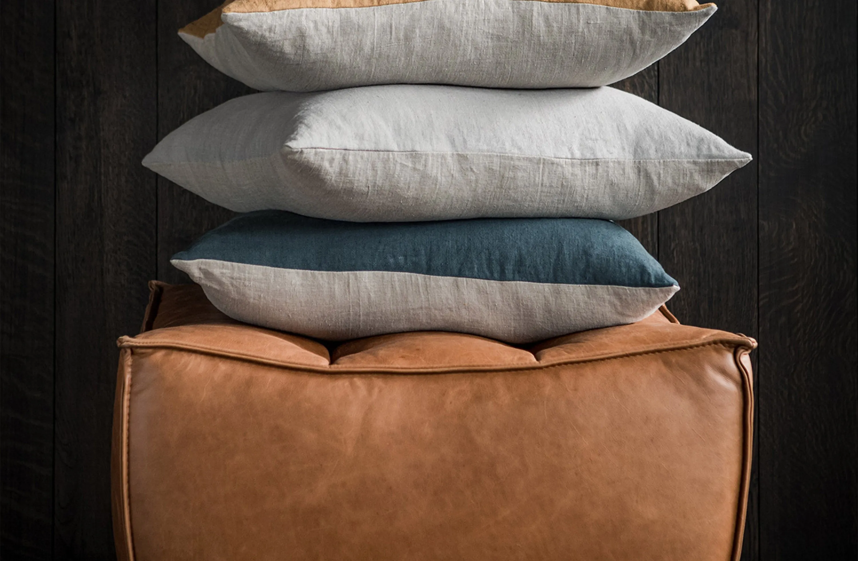 Camel Lin Sauvage Cushion Set