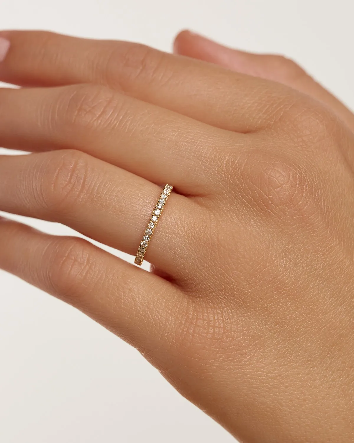 Diamonds and gold Eternity Medium Ring