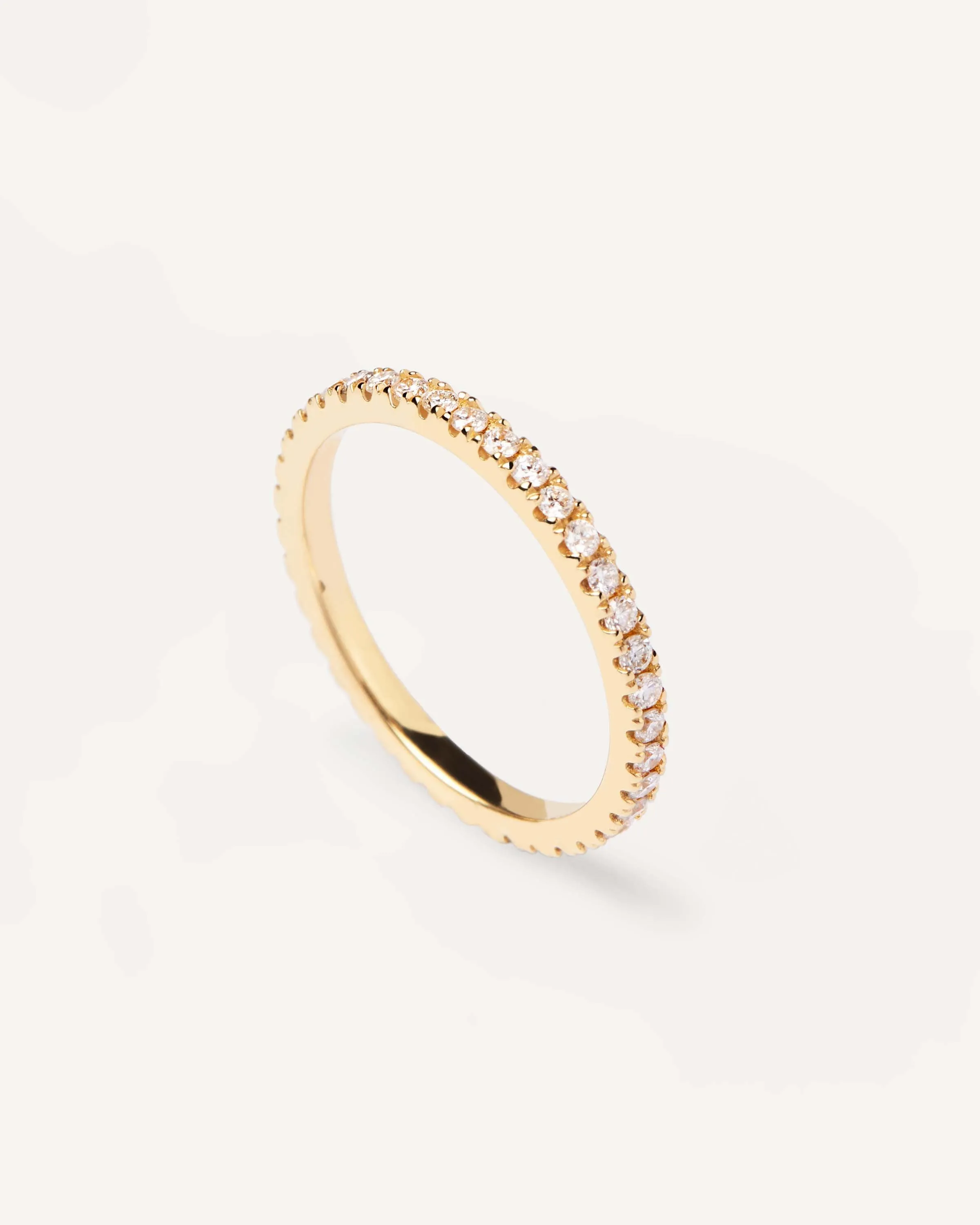 Diamonds and gold Eternity Medium Ring