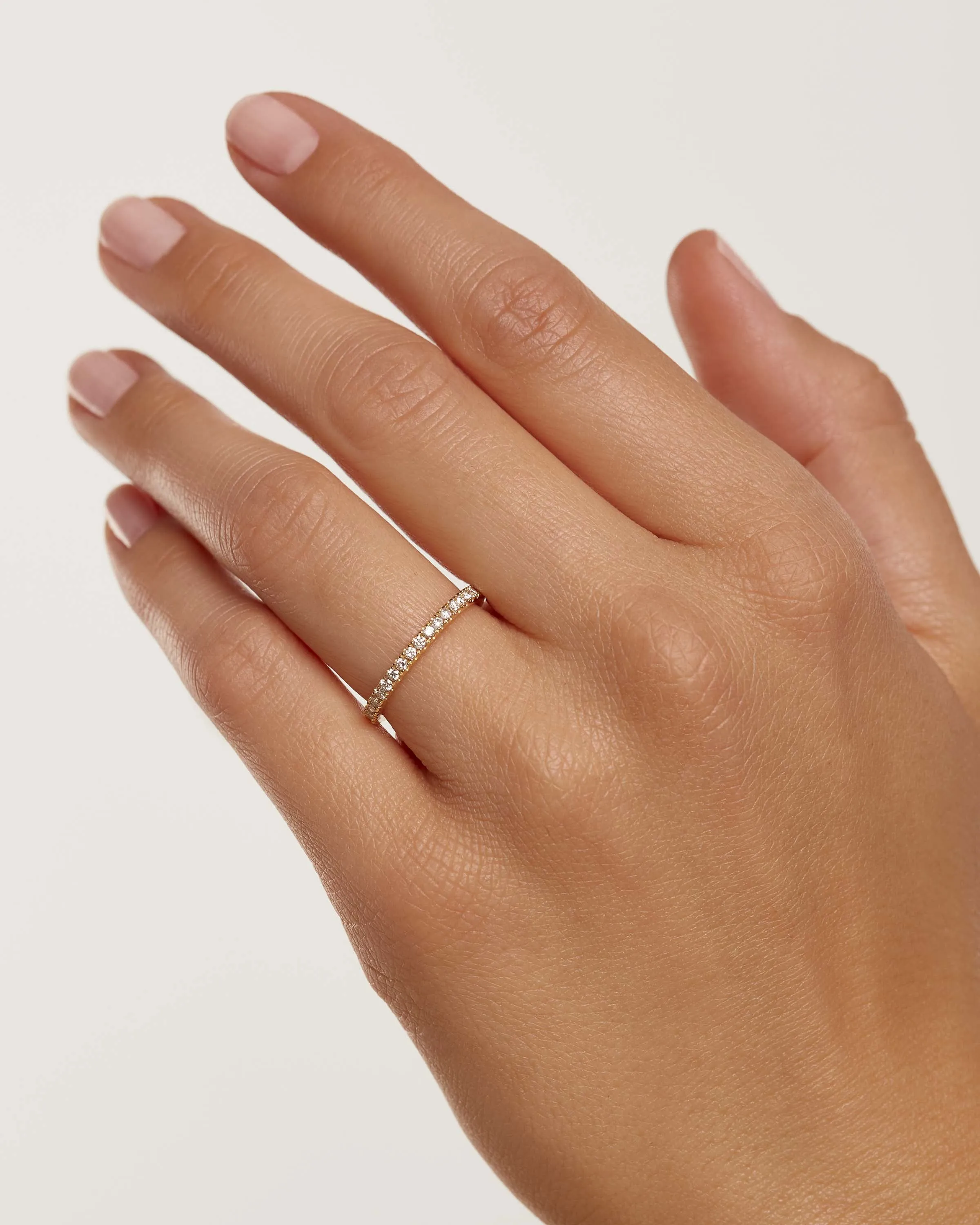 Diamonds and gold Eternity Medium Ring