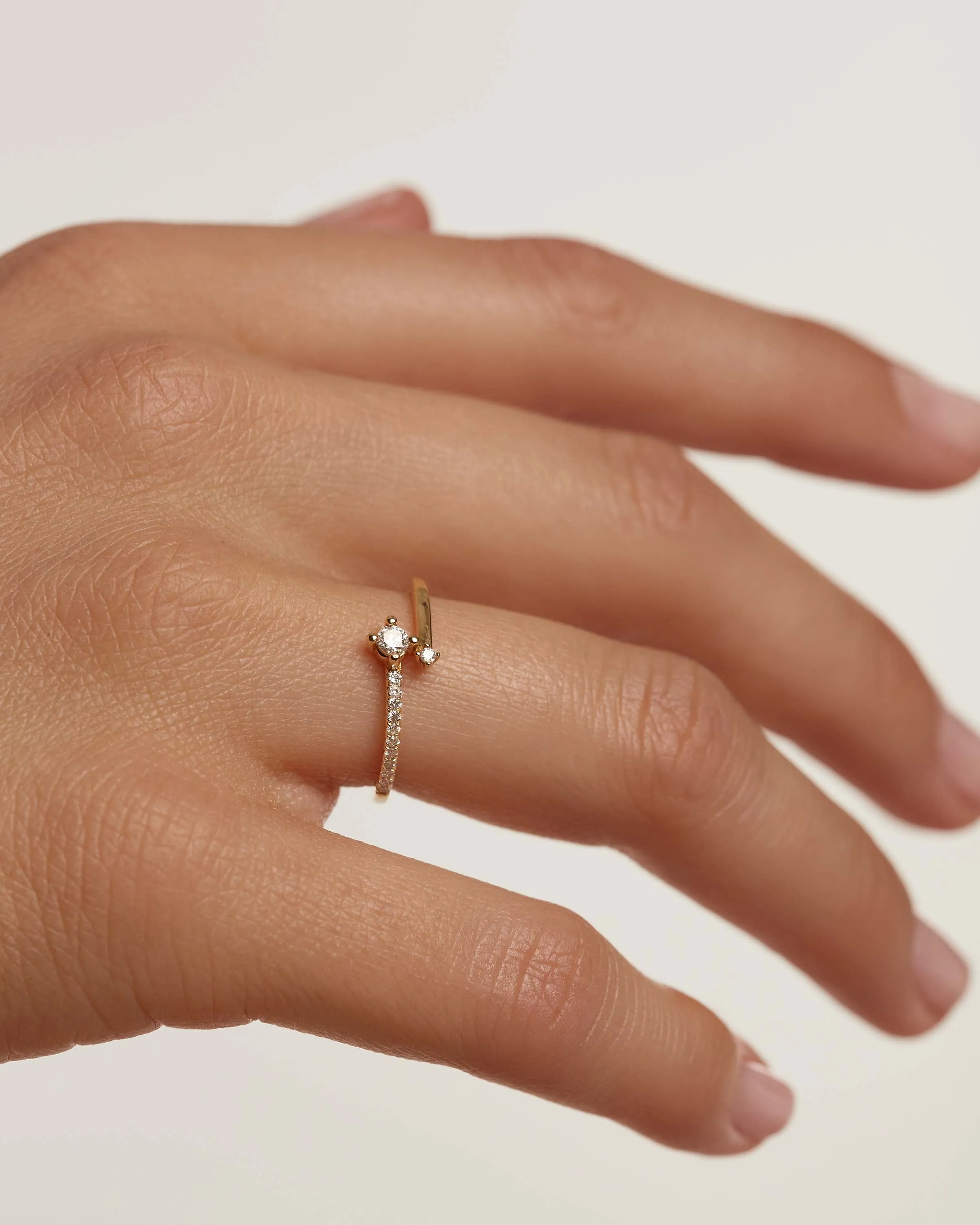 Diamonds and Gold Swing Ring
