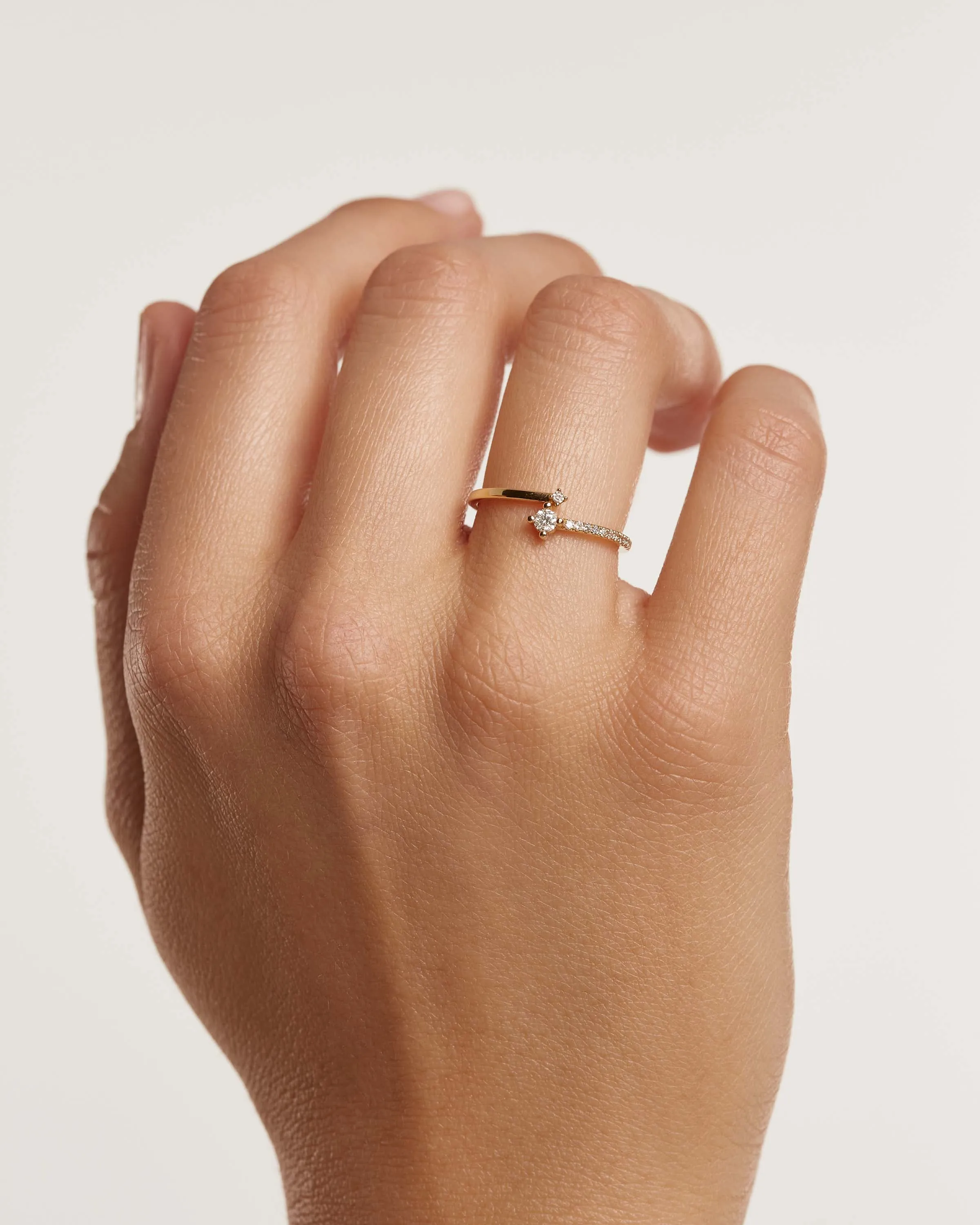 Diamonds and Gold Swing Ring