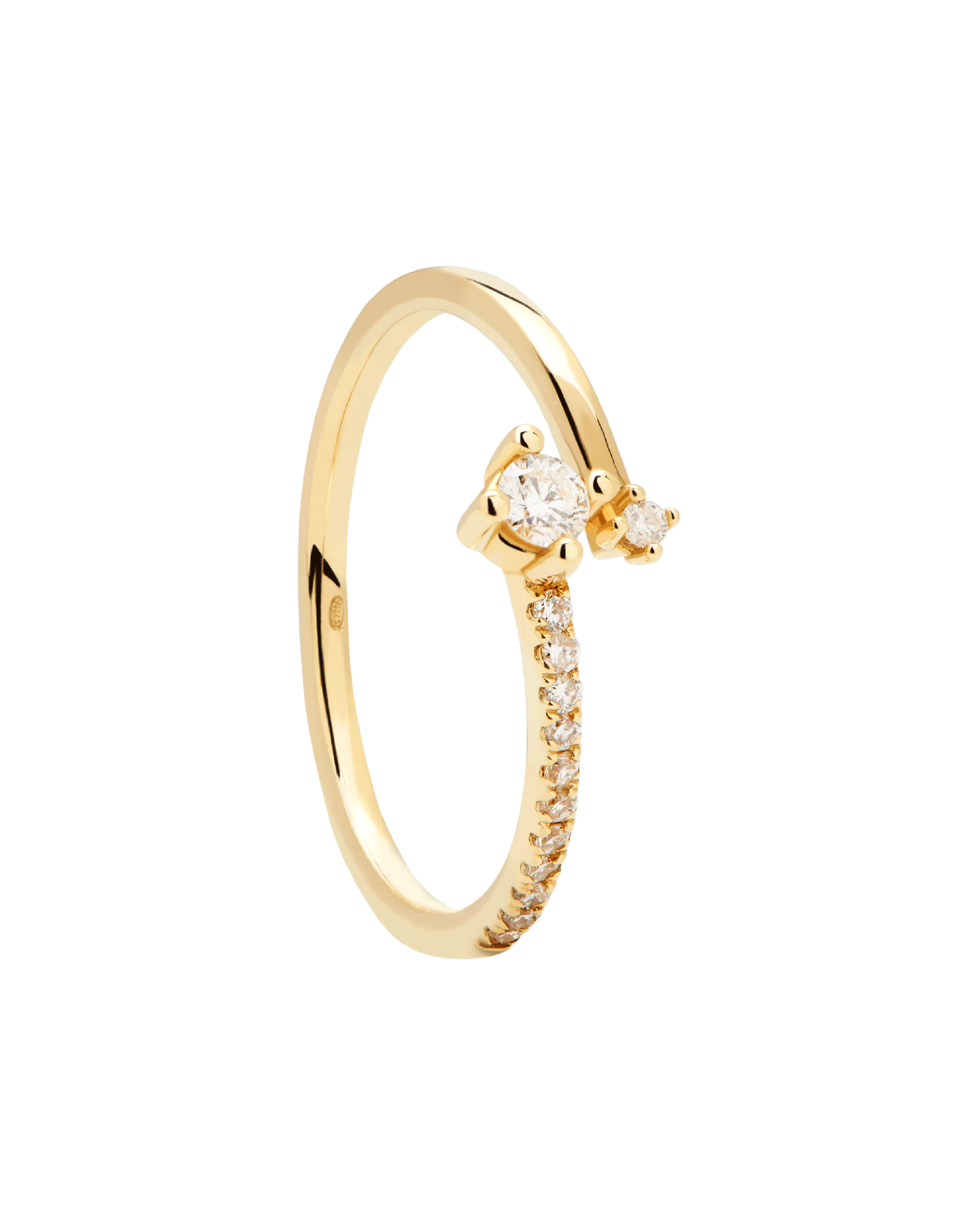 Diamonds and Gold Swing Ring