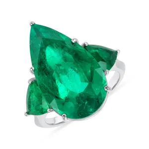 Emerald Platinum Ring