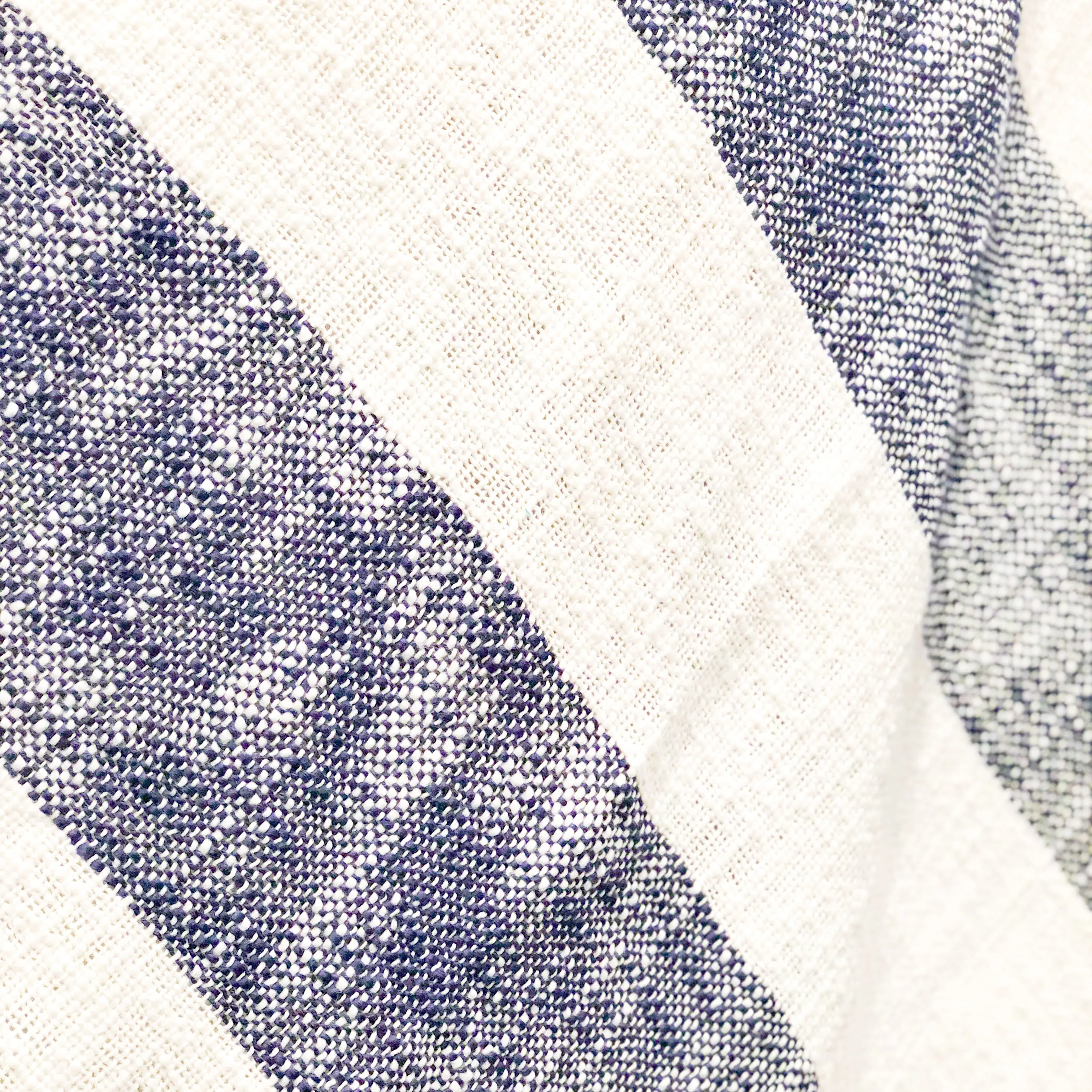 Frances Striped Throw in Navy Blue