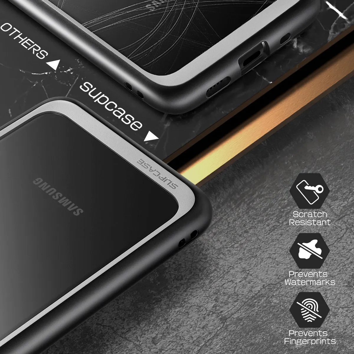 Galaxy S20 Ultra Unicorn Beetle Style Slim Clear Case-Black