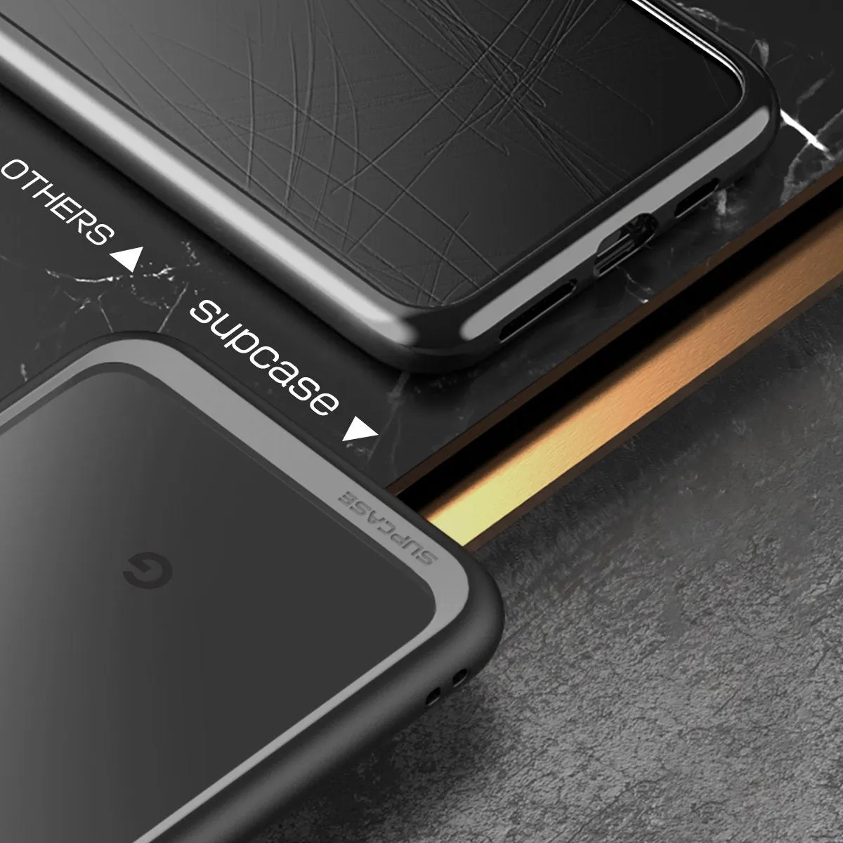 Google Pixel 4 Unicorn Beetle Style Clear Case-Black