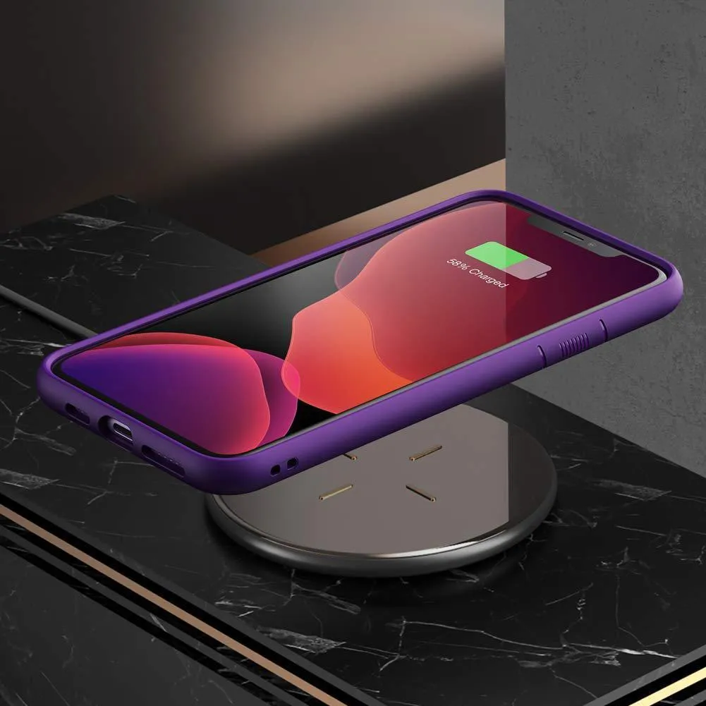 iPhone 11 6.1 inch Unicorn Beetle Style Slim Clear Case-Purple