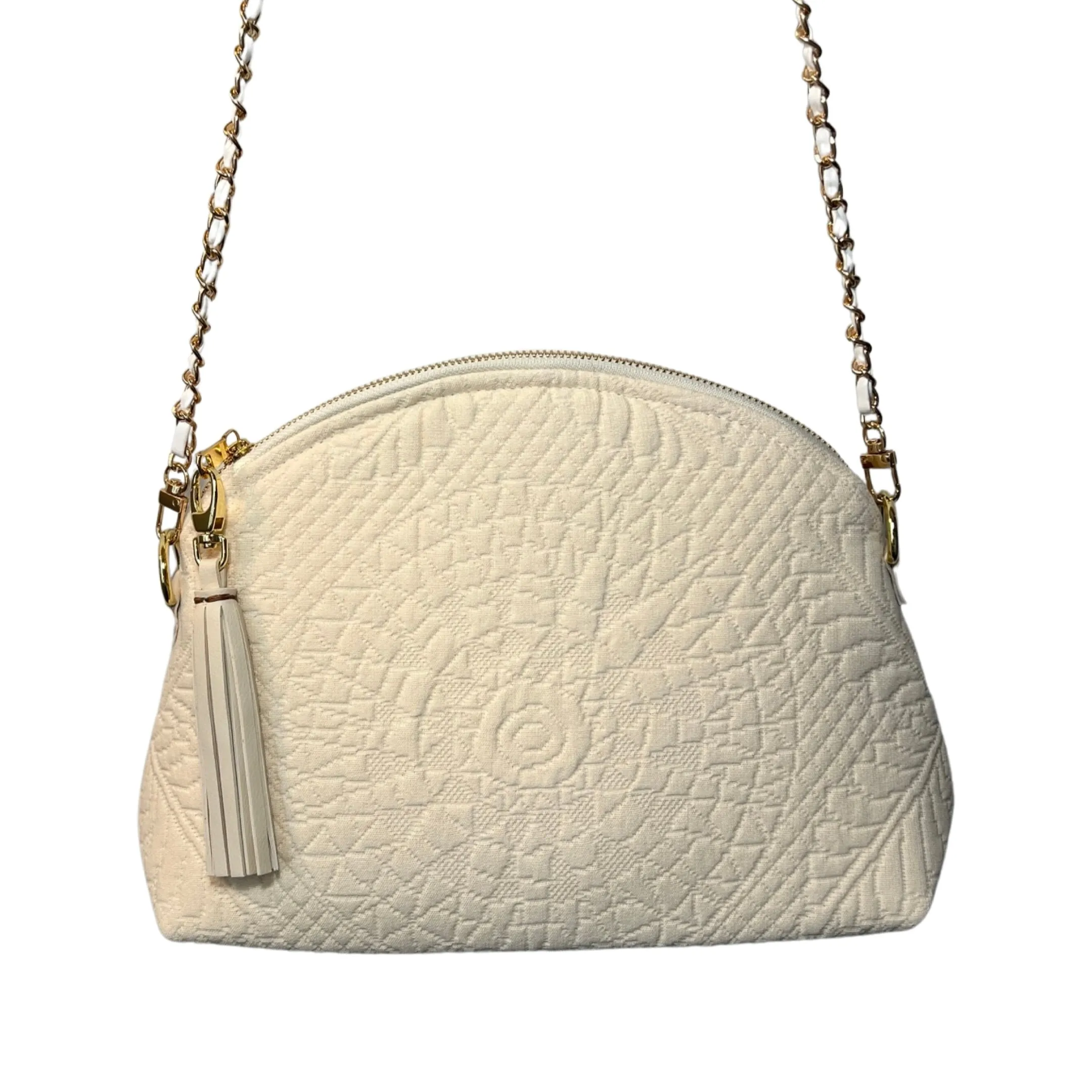 Jacquard Cream Purse