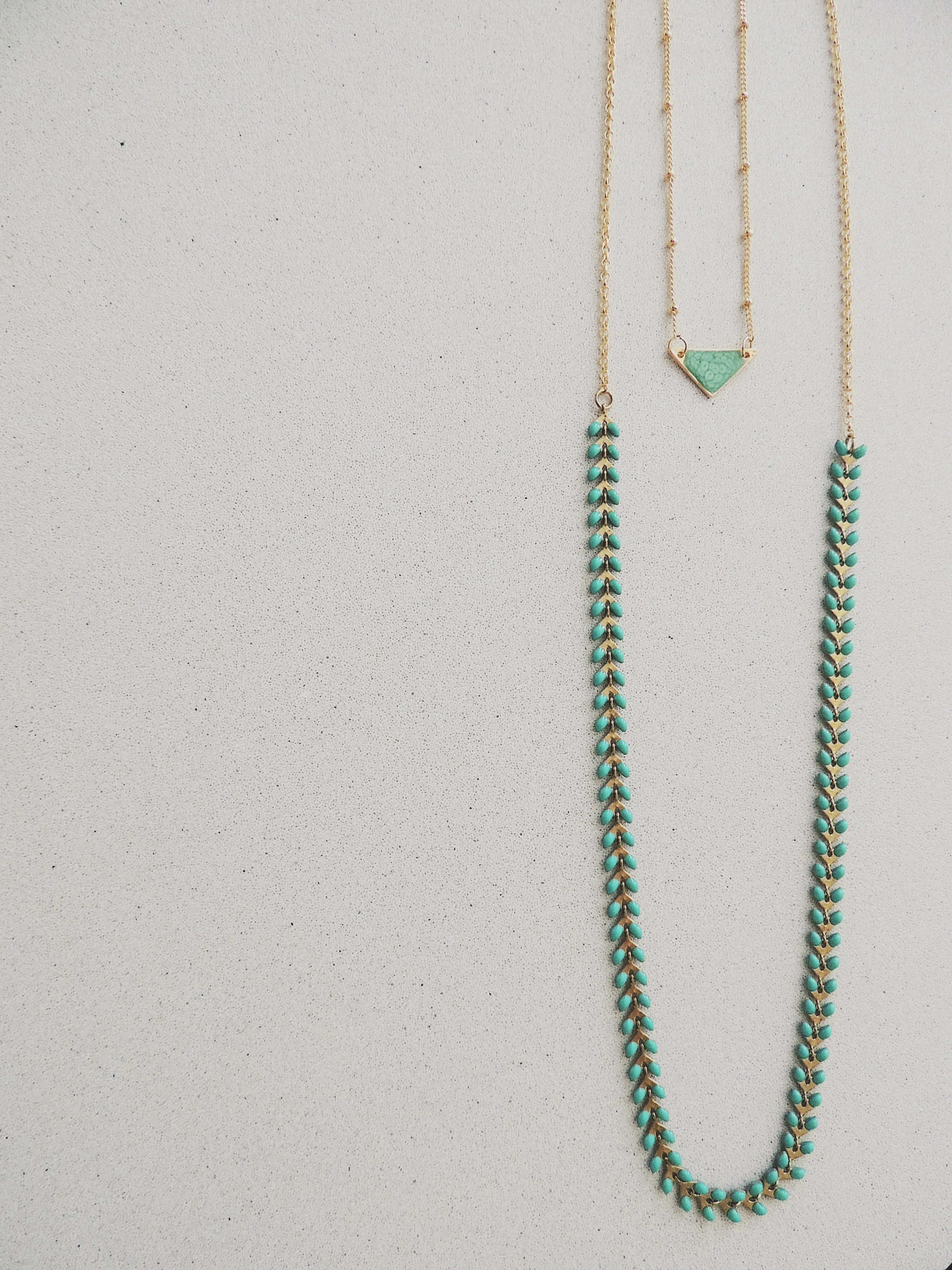 Long Fishbone Multifunctional Necklace-Emerald