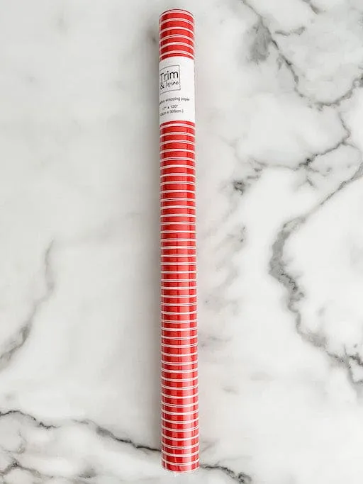 Red Striped Wrapping Paper - Single Roll