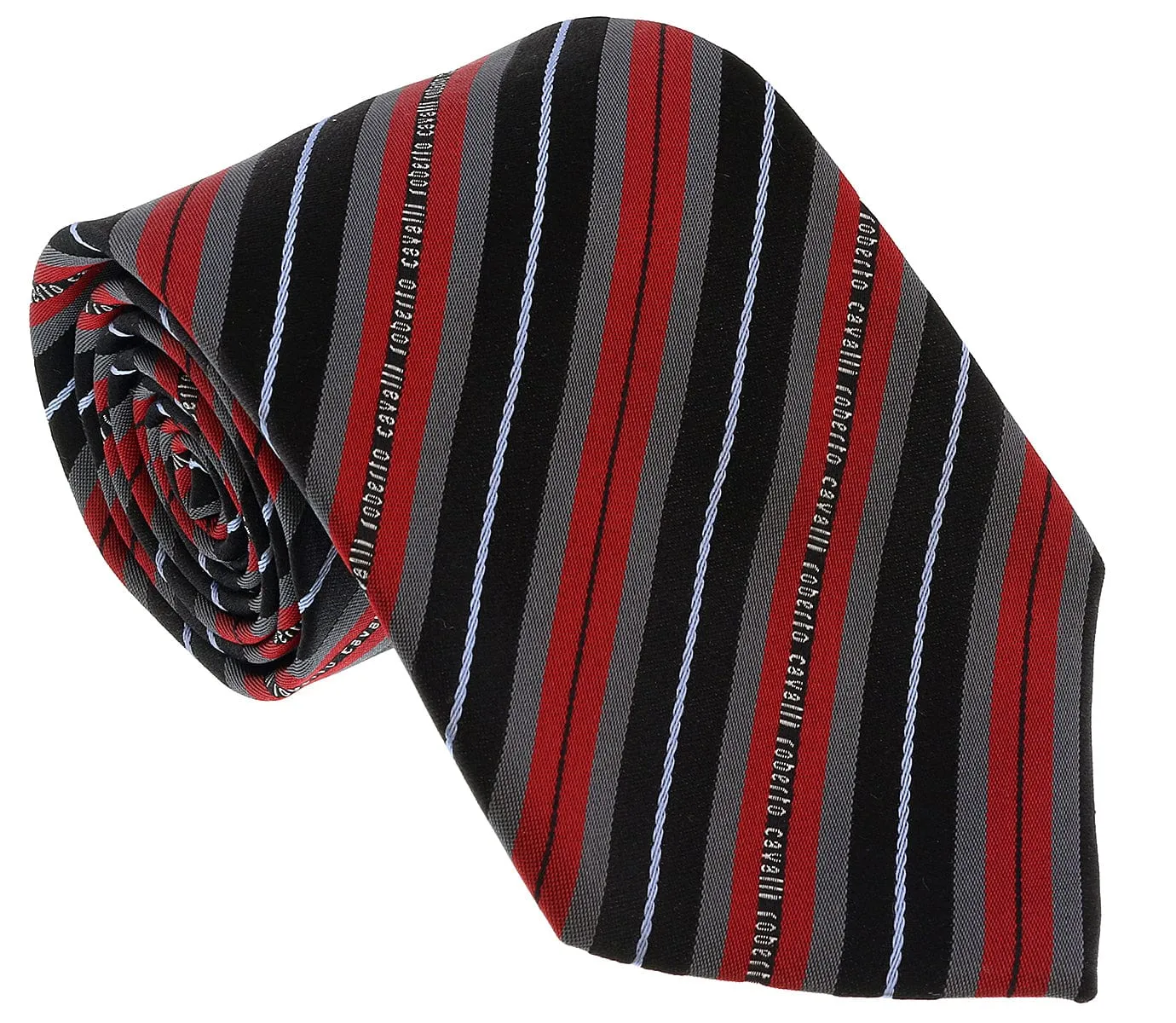 Roberto Cavalli ESZ047 02000 Red Regimental Stripe Tie
