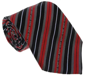 Roberto Cavalli ESZ047 02000 Red Regimental Stripe Tie
