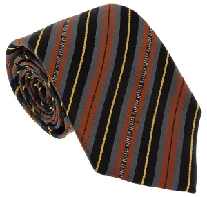 Roberto Cavalli ESZ047 03503 Brown Regimental Stripe Tie