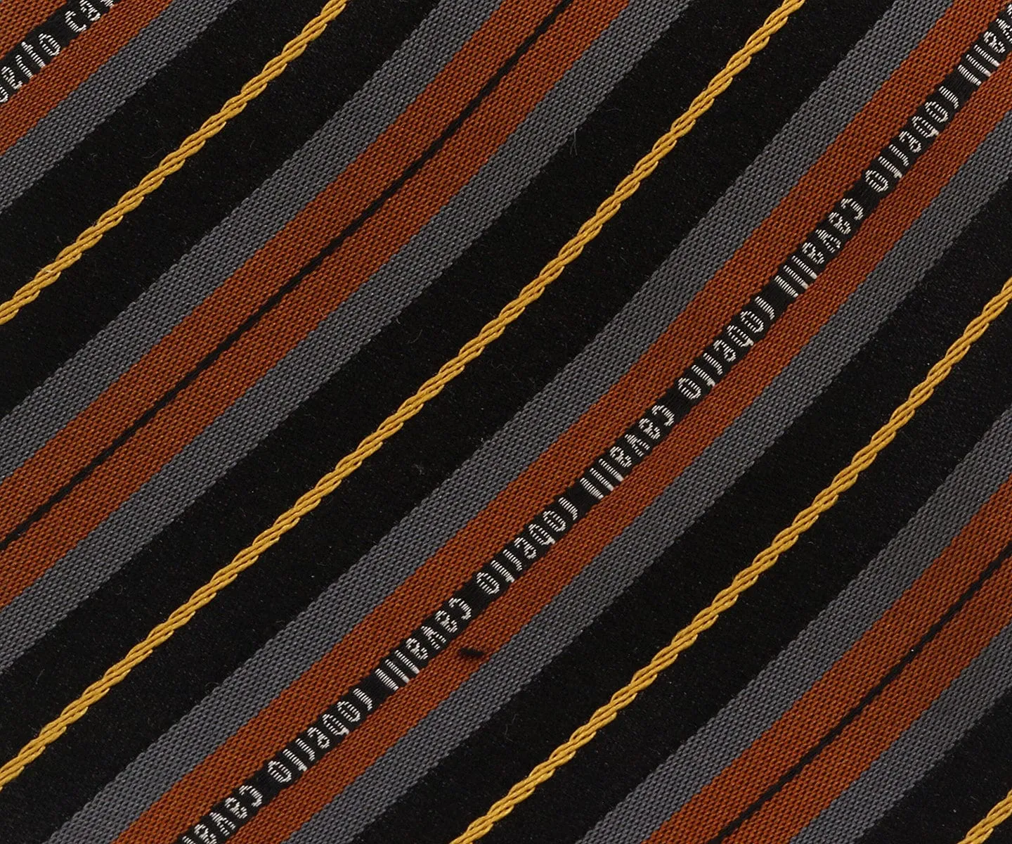 Roberto Cavalli ESZ047 03503 Brown Regimental Stripe Tie