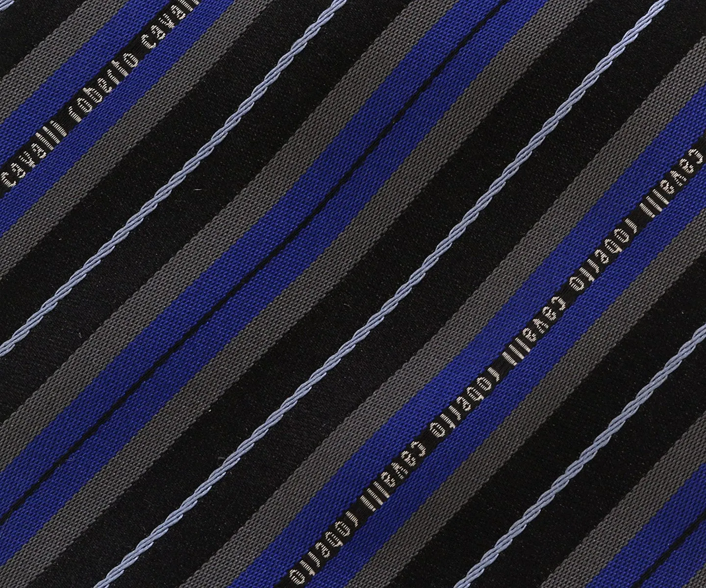 Roberto Cavalli ESZ047 04517 Royal Blue Regimental Stripe Tie