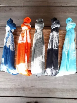 SCARF TIE DYE in 6 Colors of Tie Dye