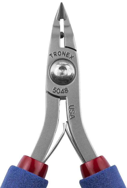 Tronex 5048 Extra Fine Pointed Head Razor Flush Carbon Steel Tip Cutter, 4.8" OAL