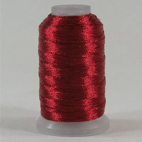 YLI Fine Metallic in Red, 500yd Spool